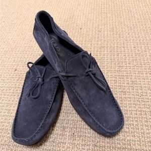 Tod's Men's Gommino Dark Blue Suede Slip-On loafers
